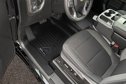 SMARTLINER Custom Fit Floor Liners For 2019-2025 GMC Sierra 1500 Double Cab with Carpet Flooring and 1st Row Bench Seat and OTH Coverage (with 2nd Row Under Seat Storage) Smartliner USA