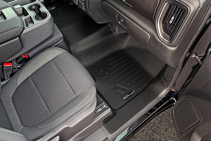 SMARTLINER Custom Fit Floor Liners For 2019-2025 GMC Sierra 1500 Double Cab with Carpet Flooring and 1st Row Bench Seat and OTH Coverage (with 2nd Row Under Seat Storage) Smartliner USA
