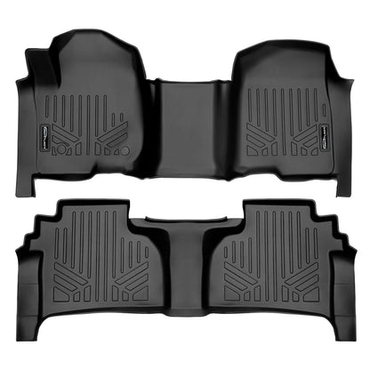 SMARTLINER Custom Fit Floor Liners Compatible With 2020-2025 Chevrolet Silverado 2500 HD | 3500 HD (Double Cab|Carpeted Flooring|1st Row Bench Seat|With Over the Hump Coverage|with 2nd Row Underseat Storage) Smartliner USA