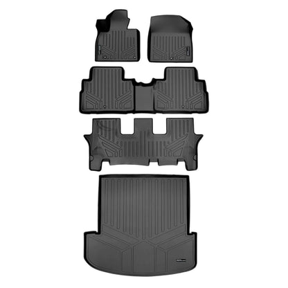SMARTLINER Custom Fit Floor Liners For 2020-2025 Kia Telluride with 2nd Row Bucket Seats No Center Console and No In Between Coverage Smartliner USA