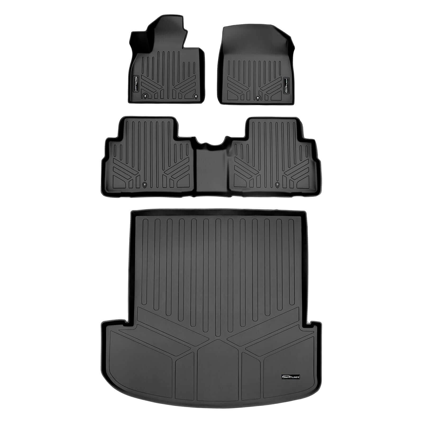 SMARTLINER Custom Fit Floor Liners For 2020-2025 Kia Telluride with 2nd Row Bench Seat Smartliner USA