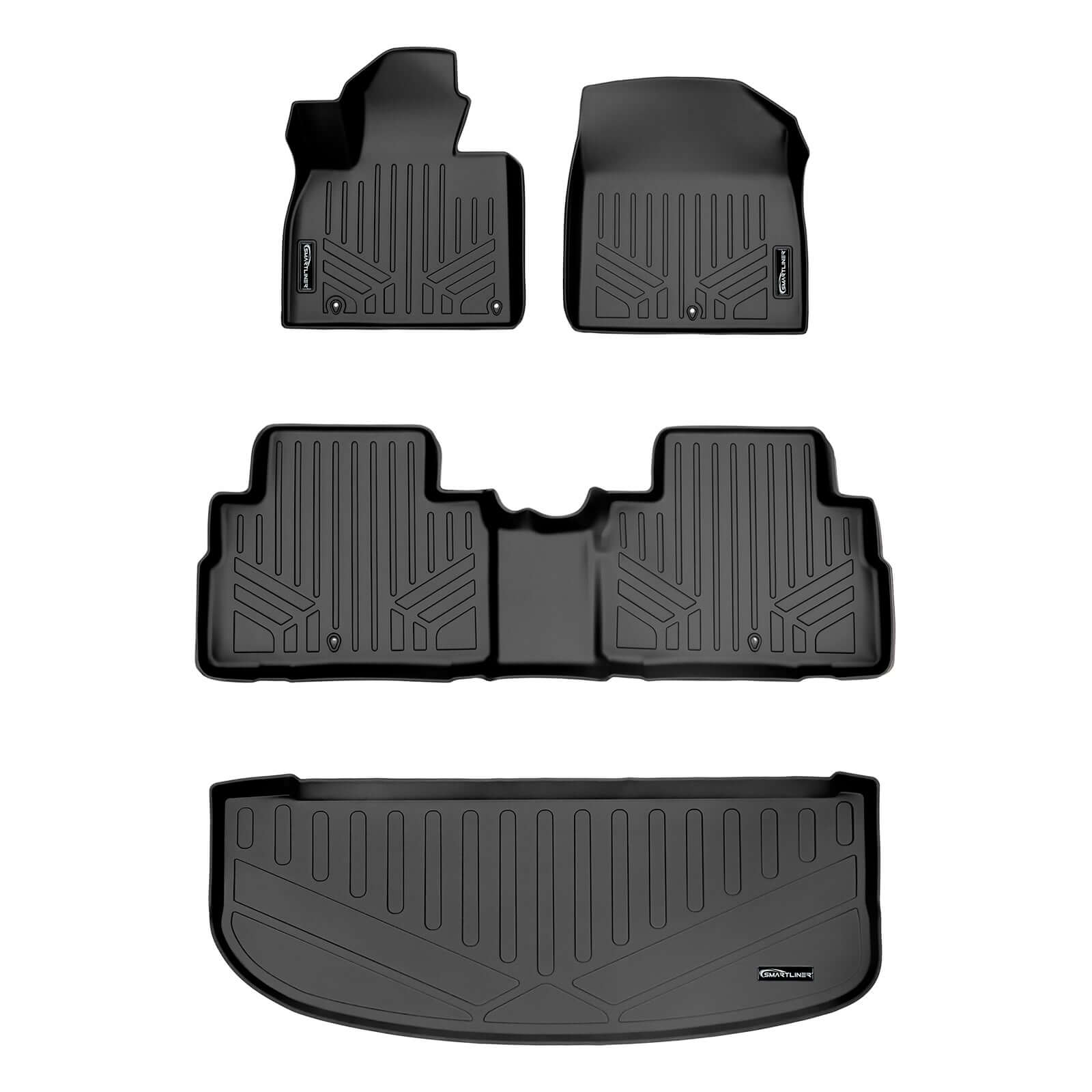 SMARTLINER Custom Fit Floor Liners For 2020-2025 Kia Telluride with 2nd Row Bucket Seats With Center Console Smartliner USA