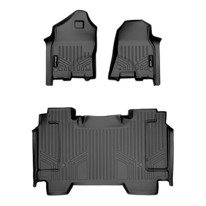 SmartCoverage™ Custom Fit Floor Liners For 2019 - 2024 Ram 1500 Crew Cab Vinyl Flooring without Rear Underseat Storage Box Smartliner USA