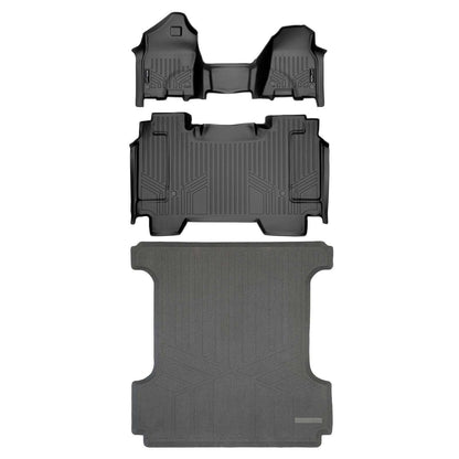 SmartCoverage™ Custom Fit Floor Liners For 2019 - 2024 Ram 1500 Crew Cab Vinyl Floor with 1st Row Bench Seat Smartliner USA