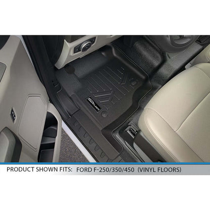 SMARTLINER Custom Fit Floor Liners For 2017-2022 SuperCrew with Vinyl Flooring and Bench Seat with rear underseat storage Smartliner USA