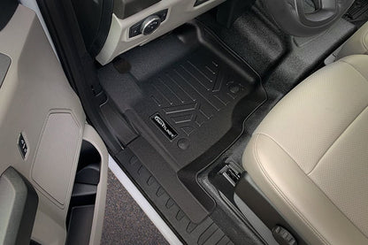 SMARTLINER Custom Fit Floor Liners For 2017-2025 Ford F-250/F-350 Super Crew Cab with Vinyl Flooring| 1st Row Bench Seat| No OTH Coverage| with Underseat Storage Smartliner USA