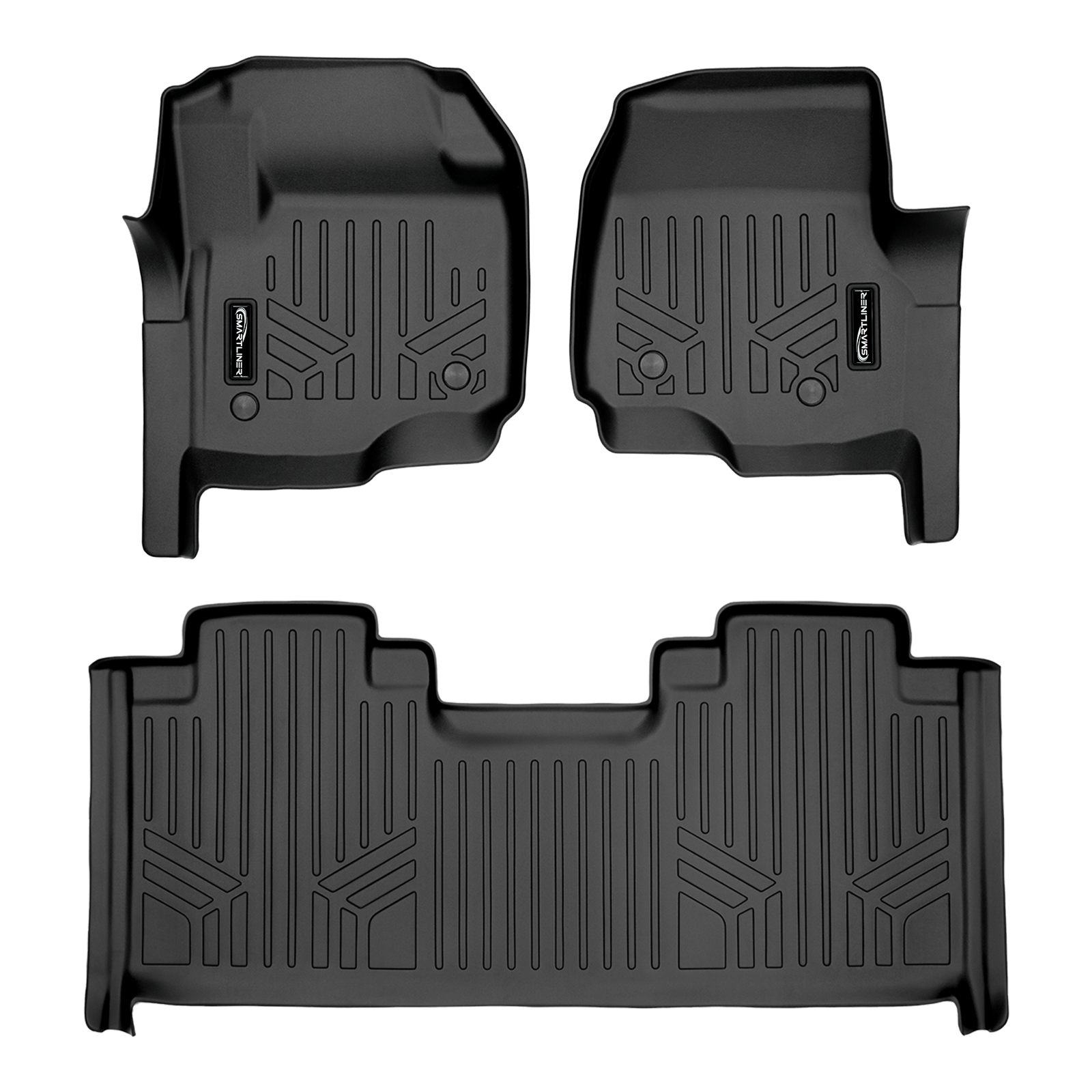 SMARTLINER Custom Fit Floor Liners For 2017-2025 SuperCab with Vinyl Flooring & Bucket Seats Smartliner USA
