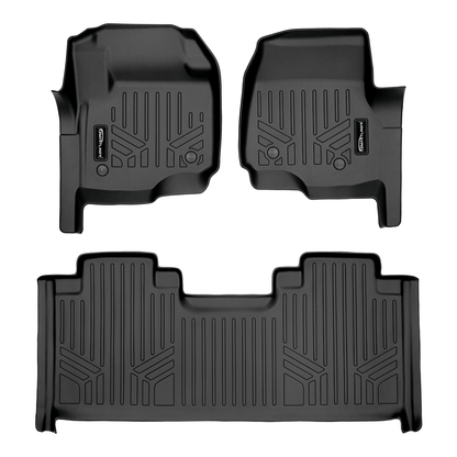 SMARTLINER Custom Fit Floor Liners For 2017-2025 SuperCab with Vinyl Flooring & Bucket Seats Smartliner USA