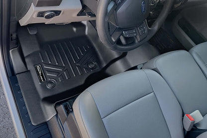 SMARTLINER Custom Fit Floor Liners For 2017-2024 Ford Super Duty Crew with Vinyl Flooring With full first row coverage Smartliner USA