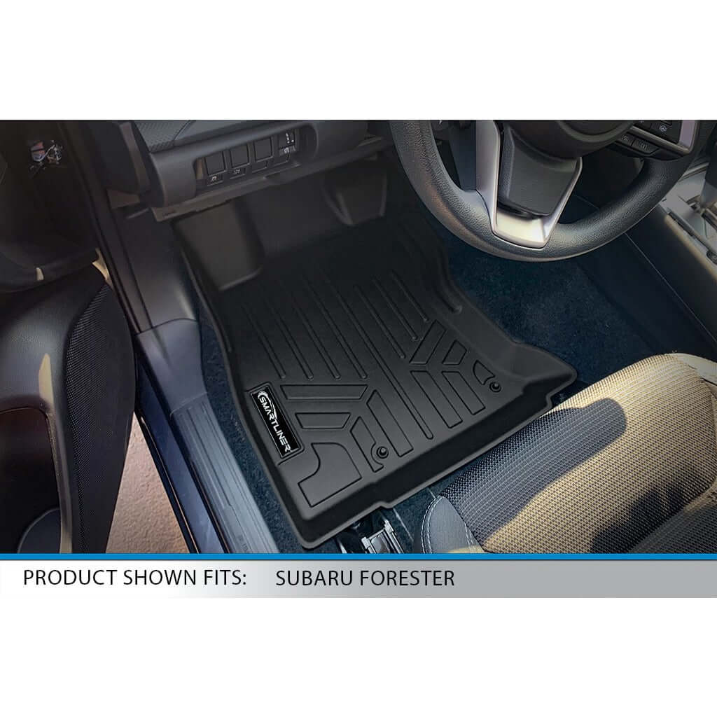 SMARTLINER Custom Fit Floor Liners For 2019-2024 Subaru Forester/Forester Wilderness With Subwoofer Smartliner USA