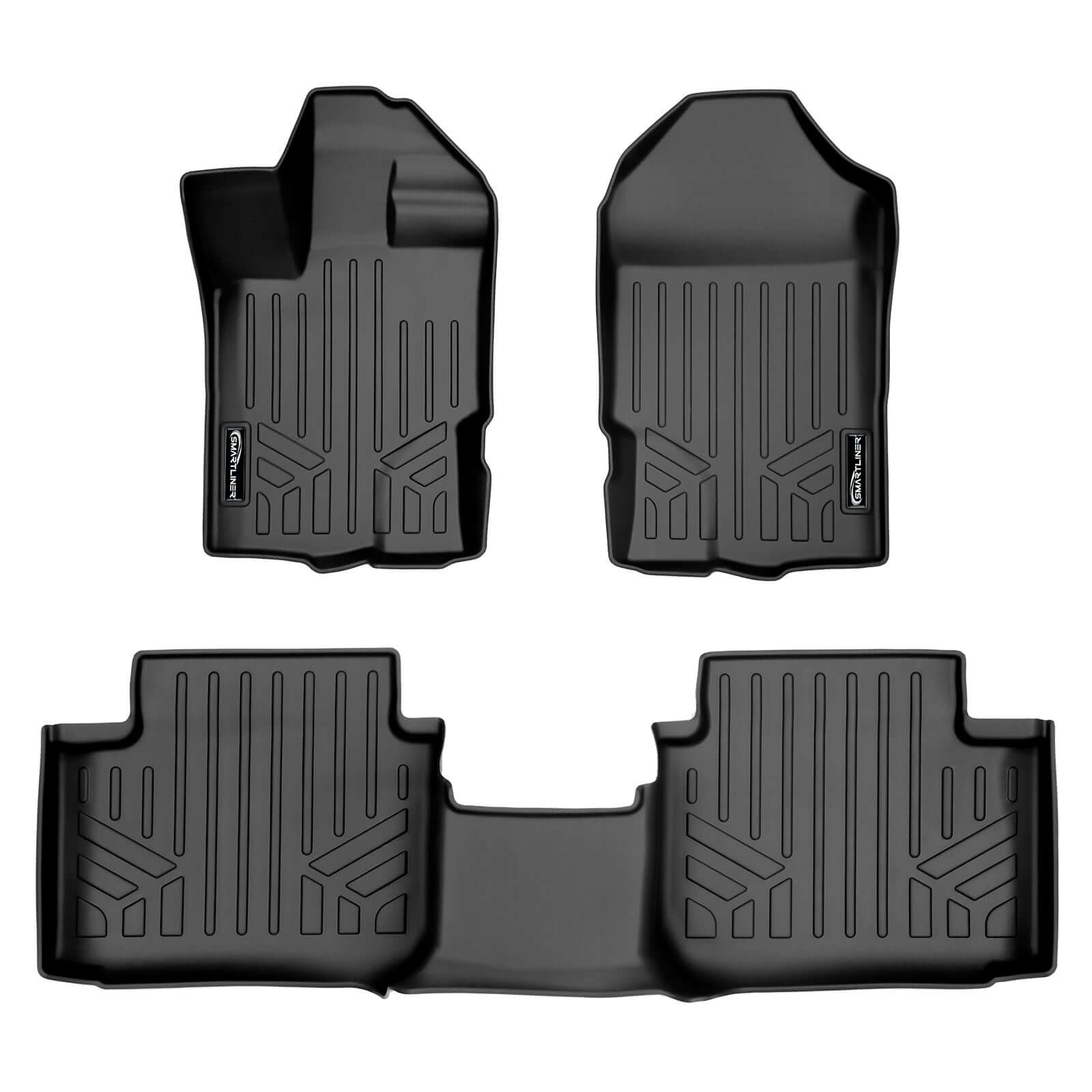 SMARTLINER Custom Fit Floor Liners For 2019-2023 Ford Ranger SuperCab with Vinyl Flooring Smartliner USA
