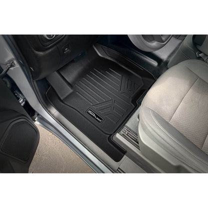 SmartCoverage™ Custom Fit Floor Liners For 2019-2024 Chevrolet Silverado 1500 Crew Cab with Vinyl Flooring and 1st Row Bucket Seats and 2nd Row Underseat Storage Smartliner USA