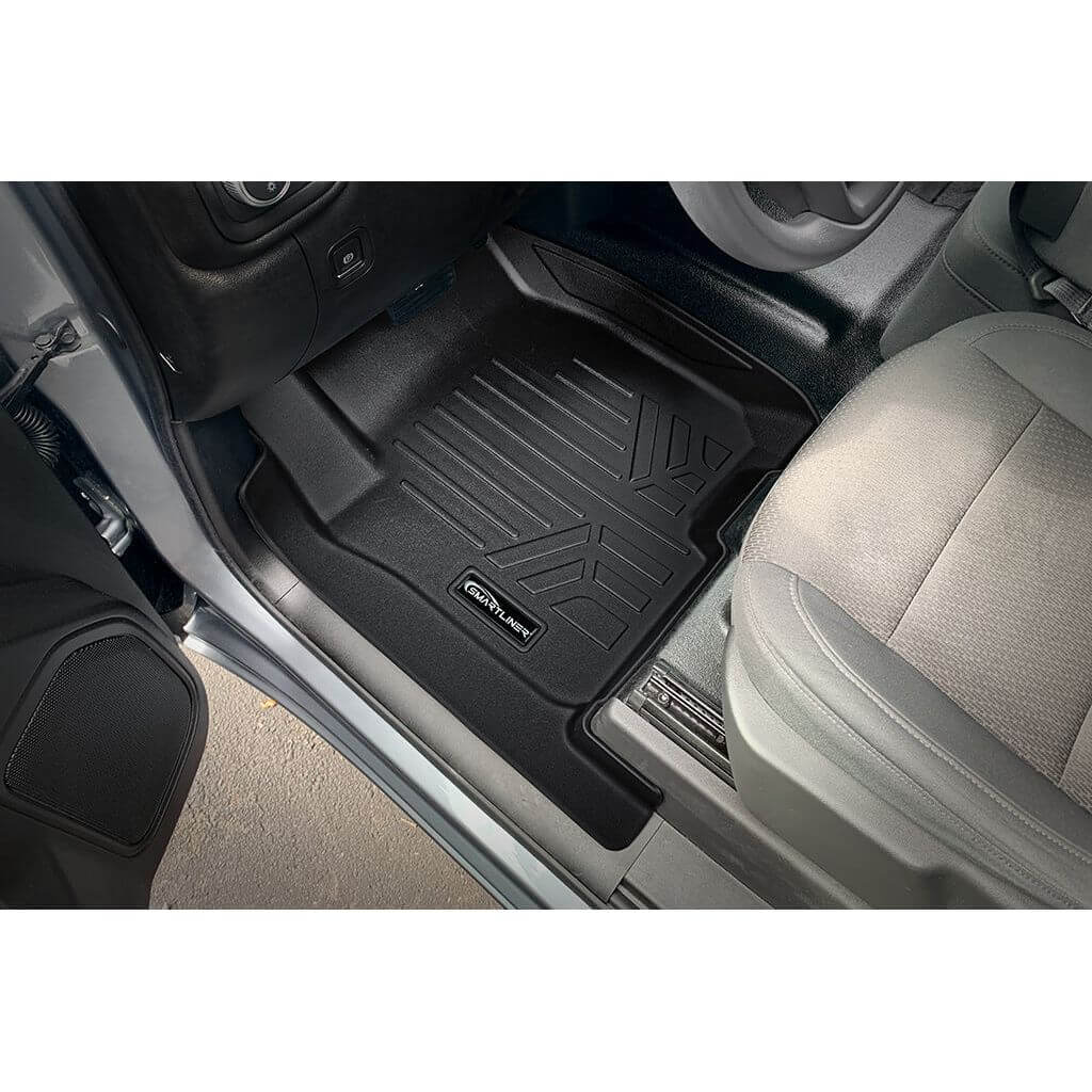 SMARTLINER Custom Fit Floor Liners Compatible With 2020-2025 Chevrolet Silverado 2500 HD | 3500 HD (Crew Cab|Vinyl Flooring|1st Row Bench Seat|Without Over the Hump Coverage|without 2nd Row Underseat Storage) Smartliner USA