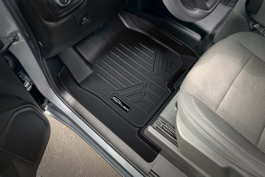 SMARTLINER Custom Fit Floor Liners Compatible With 2020-2025 Chevrolet Silverado 2500 HD | 3500 HD (Double Cab|Vinyl Flooring|1st Row Bucket Seats) Smartliner USA