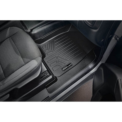 SmartCoverage™ Custom Fit Floor Liners For 2019-2024 Chevrolet Silverado 1500 Crew Cab with Vinyl Flooring and 1st Row Bucket Seats and 2nd Row Underseat Storage Smartliner USA