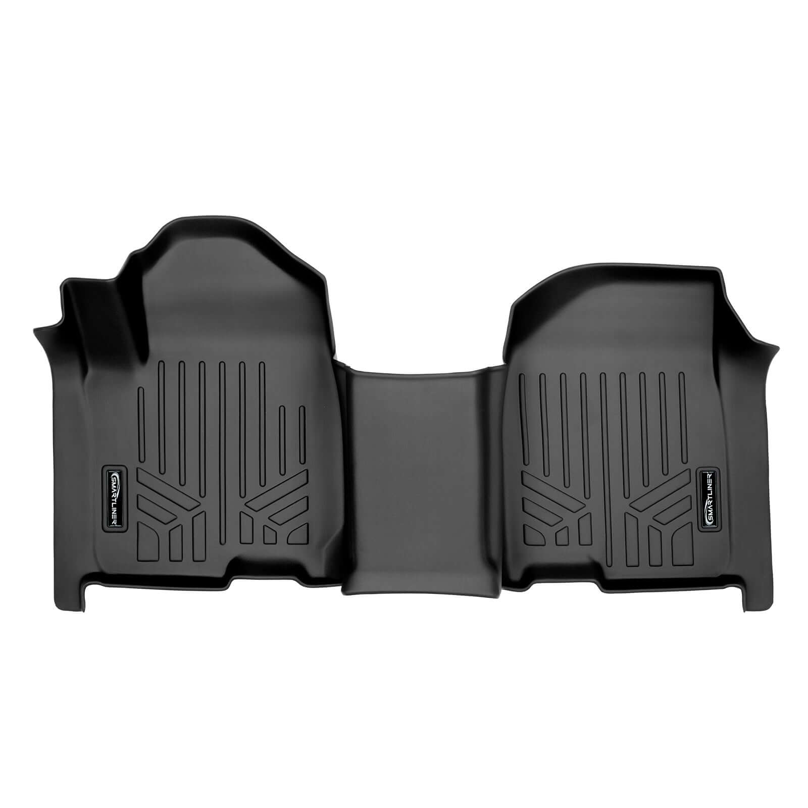 SMARTLINER Custom Fit Floor Liners For 2019-2024 Chevrolet Silverado 1500 Double Cab With 1st Row Bench Seat (With OTH Coverage) & Vinyl Flooring Smartliner USA