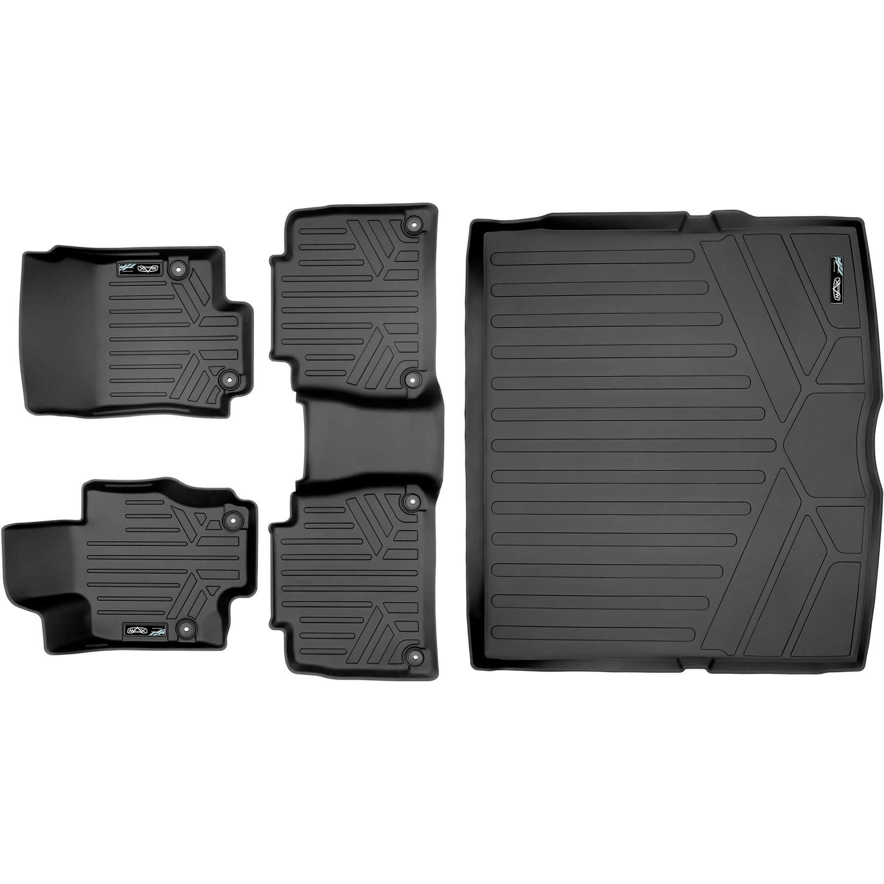 SMARTLINER Custom Fit Floor Liners For 2020-2025 Mercedes-Benz GLE-Class 7/8 Passenger Smartliner USA