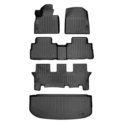 SMARTLINER Custom Fit Floor Liners For 2020-2025 Hyundai Palisade with 2nd Row Bench Seat Smartliner USA