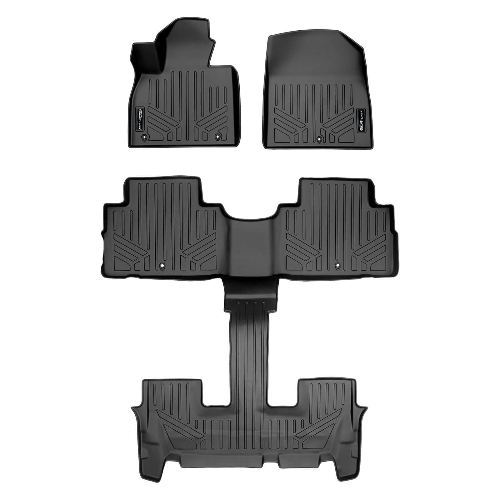 SMARTLINER Custom Fit Floor Liners For 2020-2025 Hyundai Palisade with 2nd Row Bench Smartliner USA