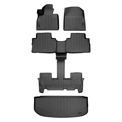 SMARTLINER AUTO™ Custom Fit Floor Liners For 2020-2025 Hyundai Palisade with 2nd Row Bucket Seat No Center Console with in between Coverage Smartliner USA