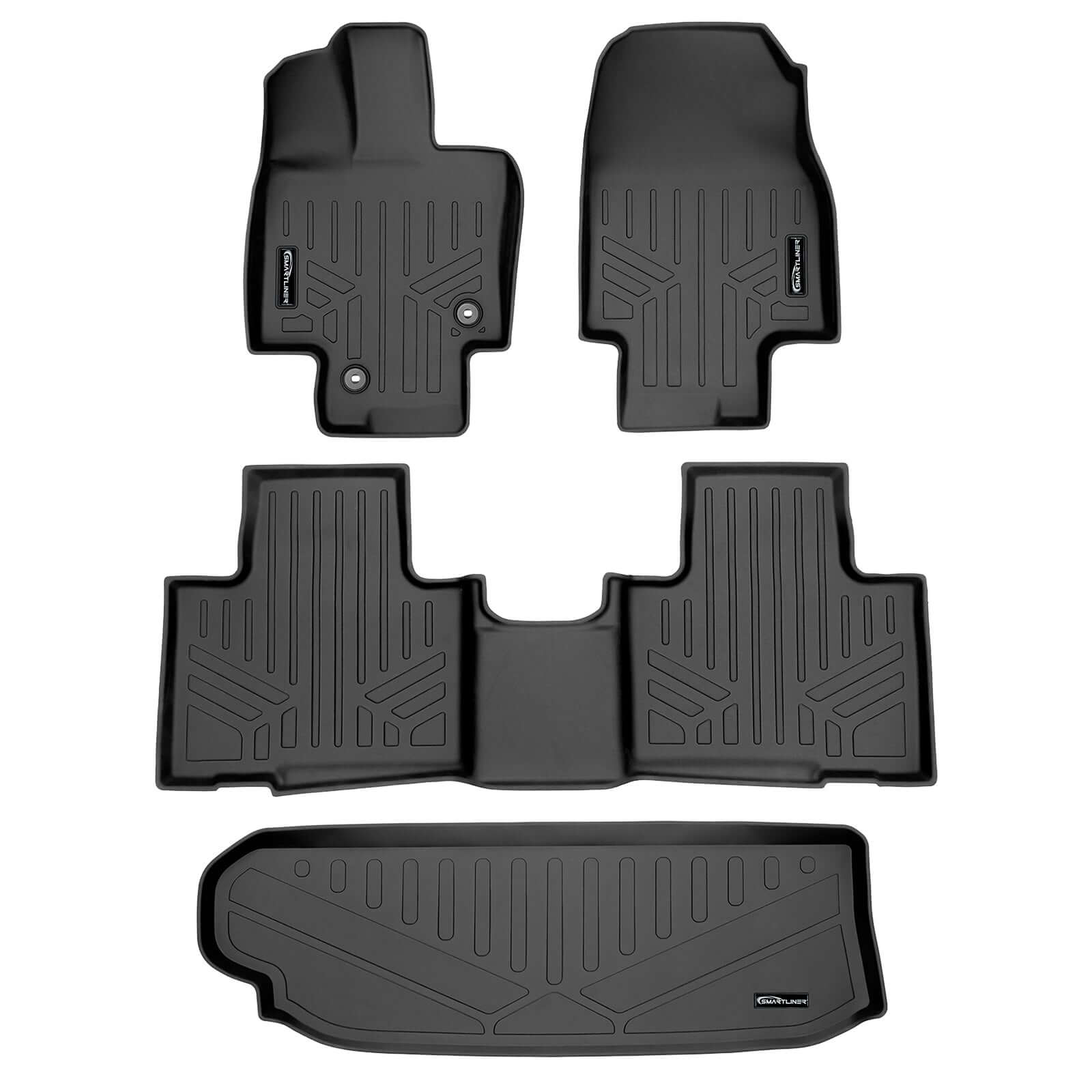 SMARTLINER Custom Fit Floor Liners For 2020-2025 Toyota Highlander (Fits models without Subwoofer) Smartliner USA