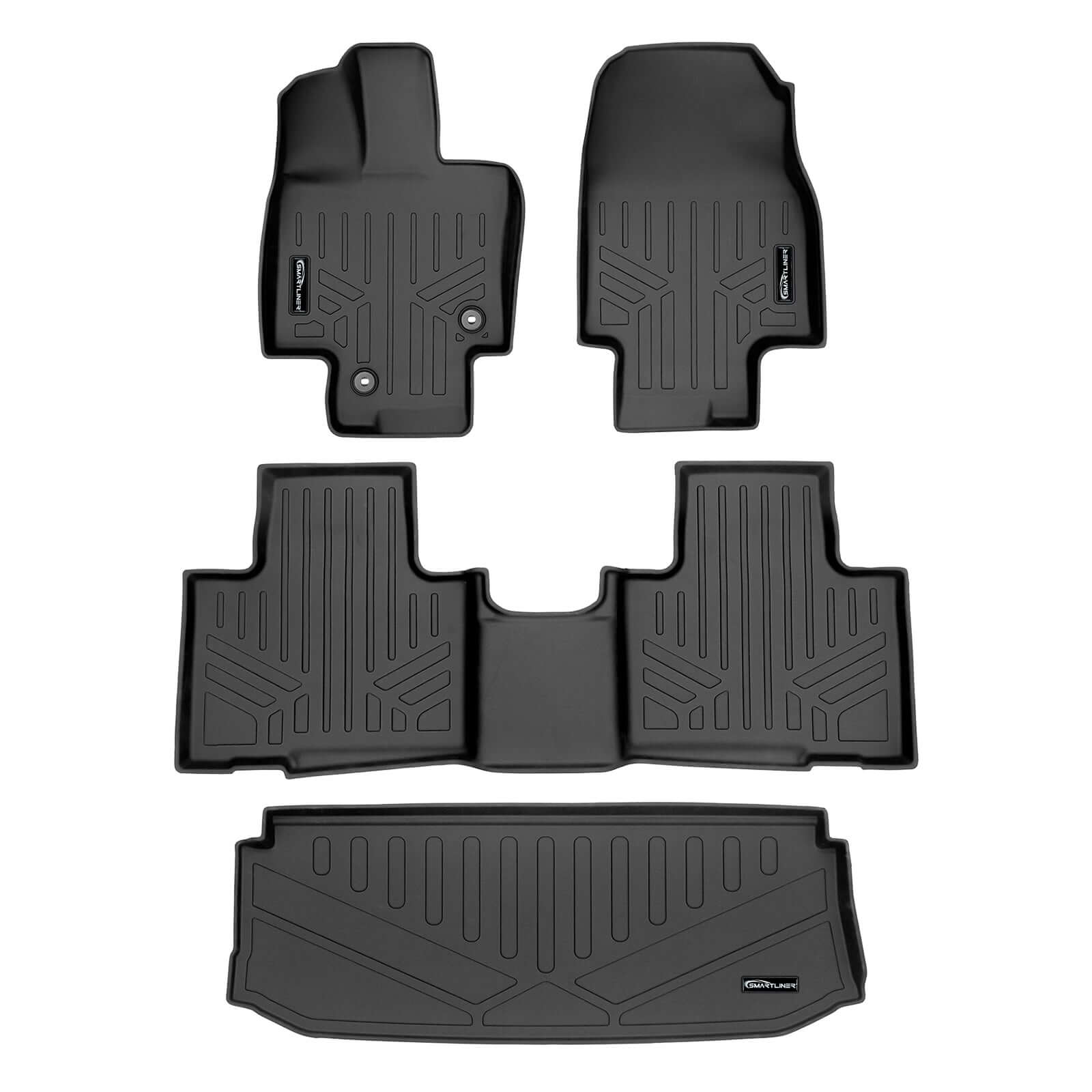 SMARTLINER Custom Fit Floor Liners For 2020-2025 Toyota Highlander (with Subwoofer) Smartliner USA