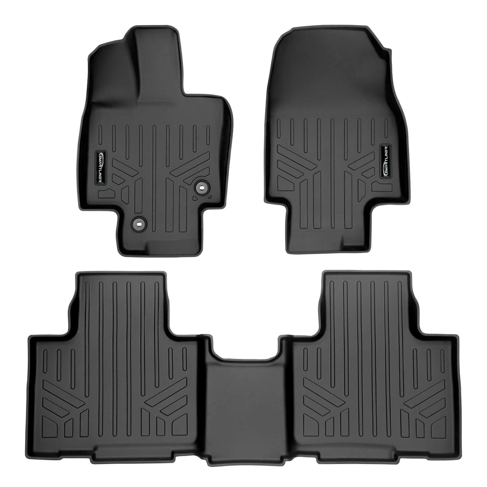 SMARTLINER Custom Fit Floor Liners For 2020-2025 Toyota Highlander Hybrid (without subwoofer) Smartliner USA
