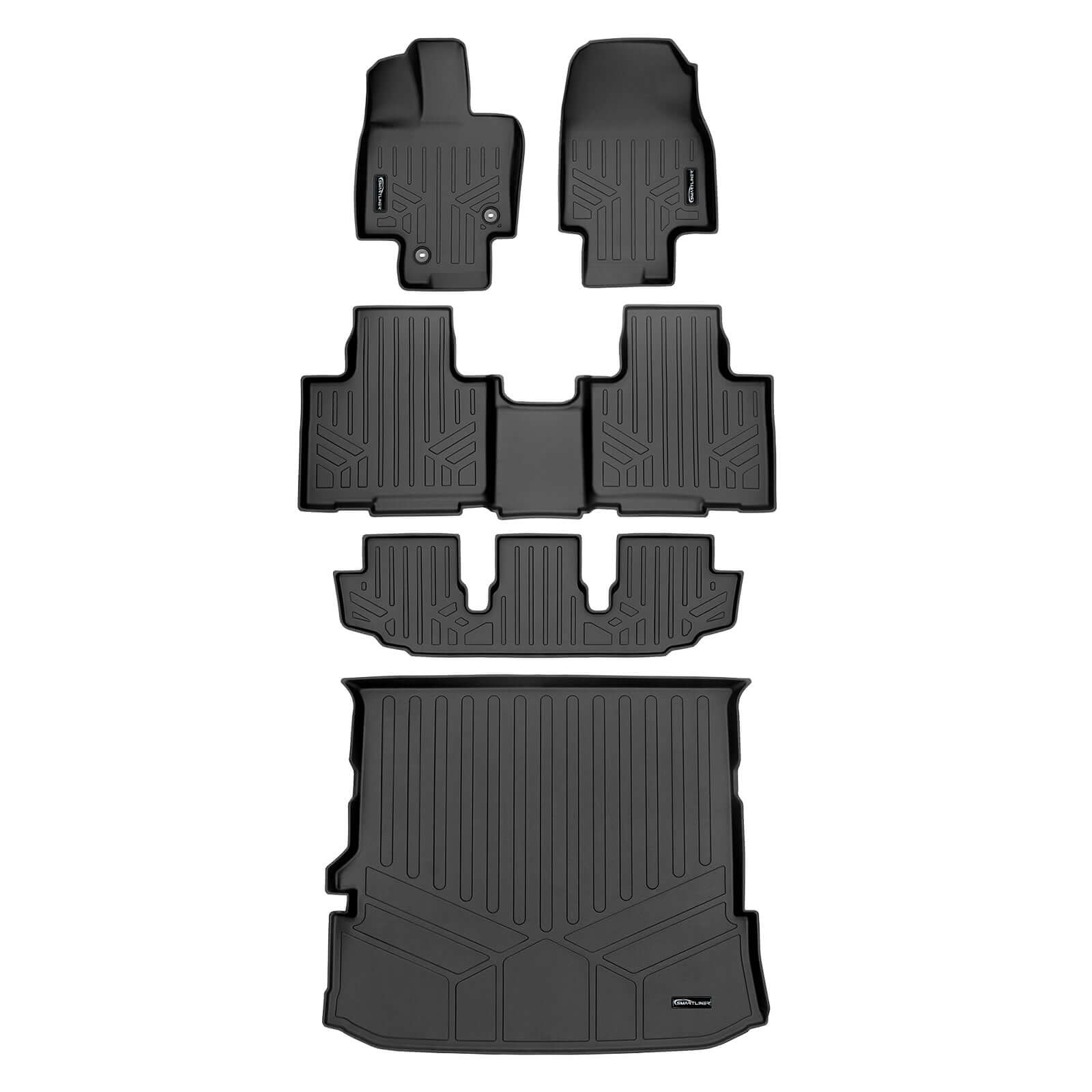 SMARTLINER Custom Fit Floor Liners For 2020-2025 Toyota Highlander Hybrid Smartliner USA