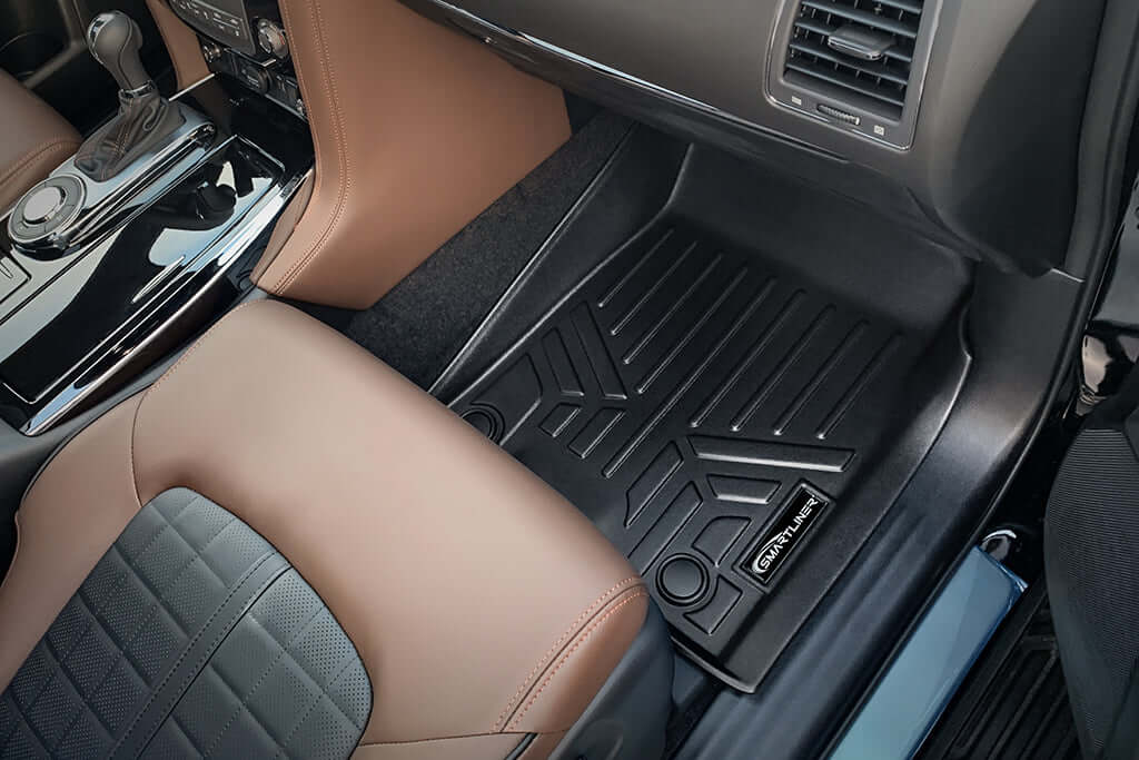 SMARTLINER Custom Fit Floor Liners For 2019-2024 Infiniti QX80/ 2019-2024 Nissan Armada With Bucket Seats & Center Console Only Smartliner USA