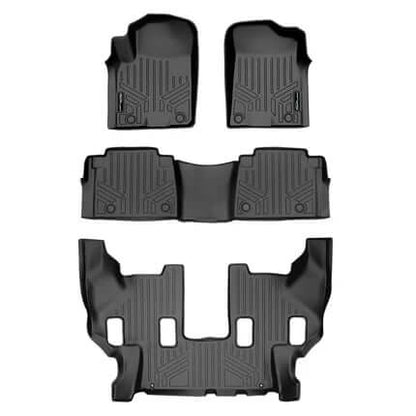 SMARTLINER Custom Fit Floor Liners For 2019-2024 Infiniti QX80 and 2019-2024 Nissan Armada No Bucket Seats & Center Console Only Smartliner USA