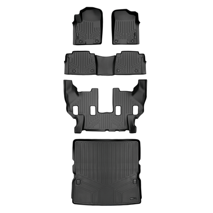 SMARTLINER Custom Fit Floor Liners For 2019-2024 Infiniti QX80/ 2019-2024 Nissan Armada With Bucket Seats & Center Console Only Smartliner USA