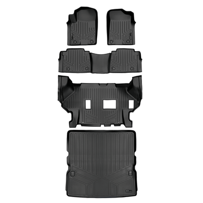 SMARTLINER Custom Fit Floor Liners For 2019-2024 Infiniti QX80 and 2019-2024 Nissan Armada No Bucket Seats & Center Console Only Smartliner USA