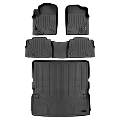 SMARTLINER Custom Fit Floor Liners For 2019-2024 Infiniti QX80 and 2019-2024 Nissan Armada No Bucket Seats & Center Console Only Smartliner USA