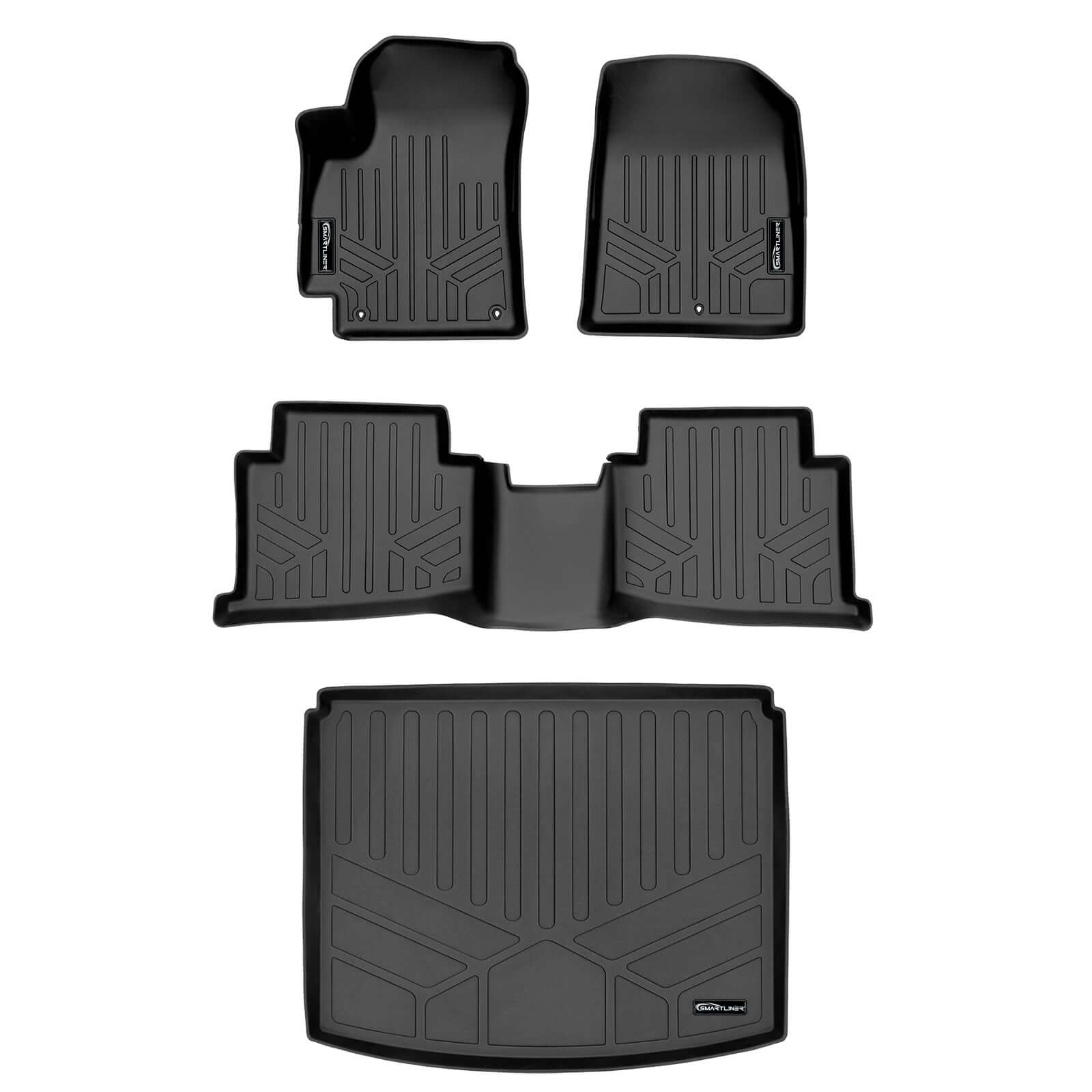 SMARTLINER Custom Fit Floor Liners For 2021-2025 Kia Seltos Upper Cargo Position Smartliner USA