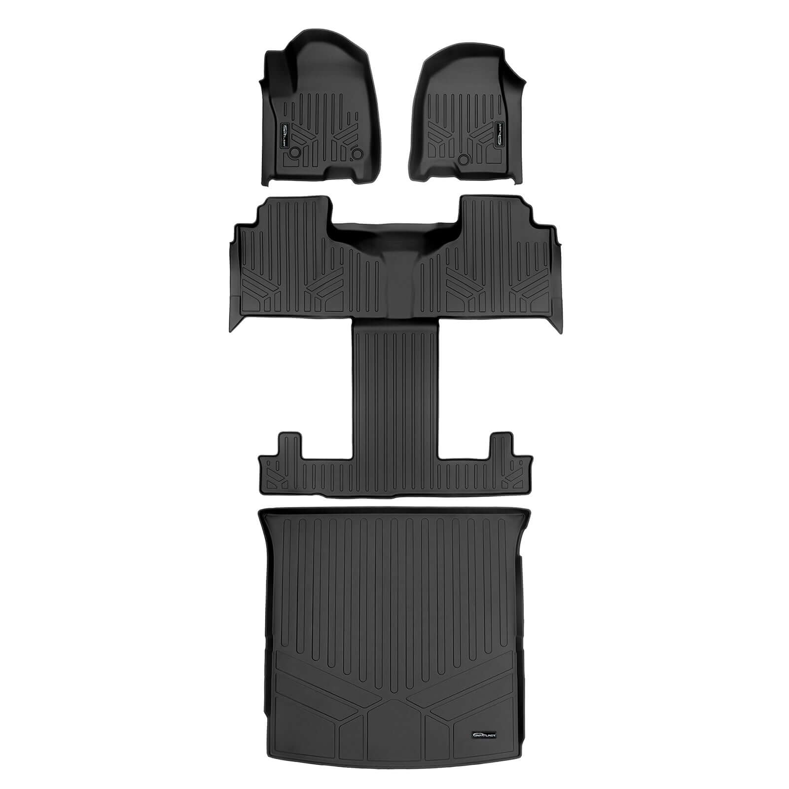 SMARTLINER Custom Fit Floor Liners For 2021-2025 Cadillac Escalade with 2nd Row Bucket Seats Smartliner USA