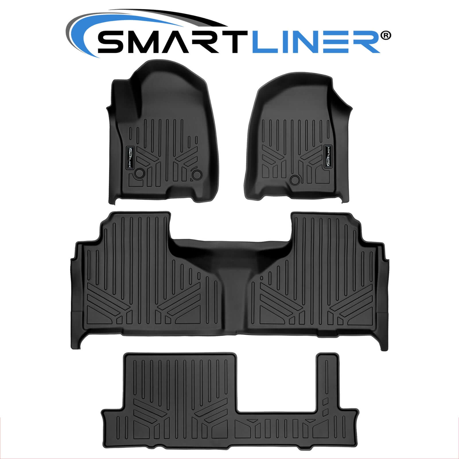 SMARTLINER Custom Fit Floor Liners For 2021-2025 Chevrolet Tahoe/GMC Yukon with 2nd Row Bench Seat Smartliner USA