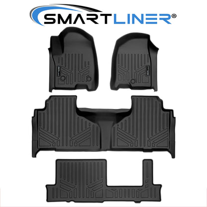 SMARTLINER Custom Fit Floor Liners For 2021-2025 Chevrolet Tahoe/GMC Yukon with 2nd Row Bench Seat Smartliner USA
