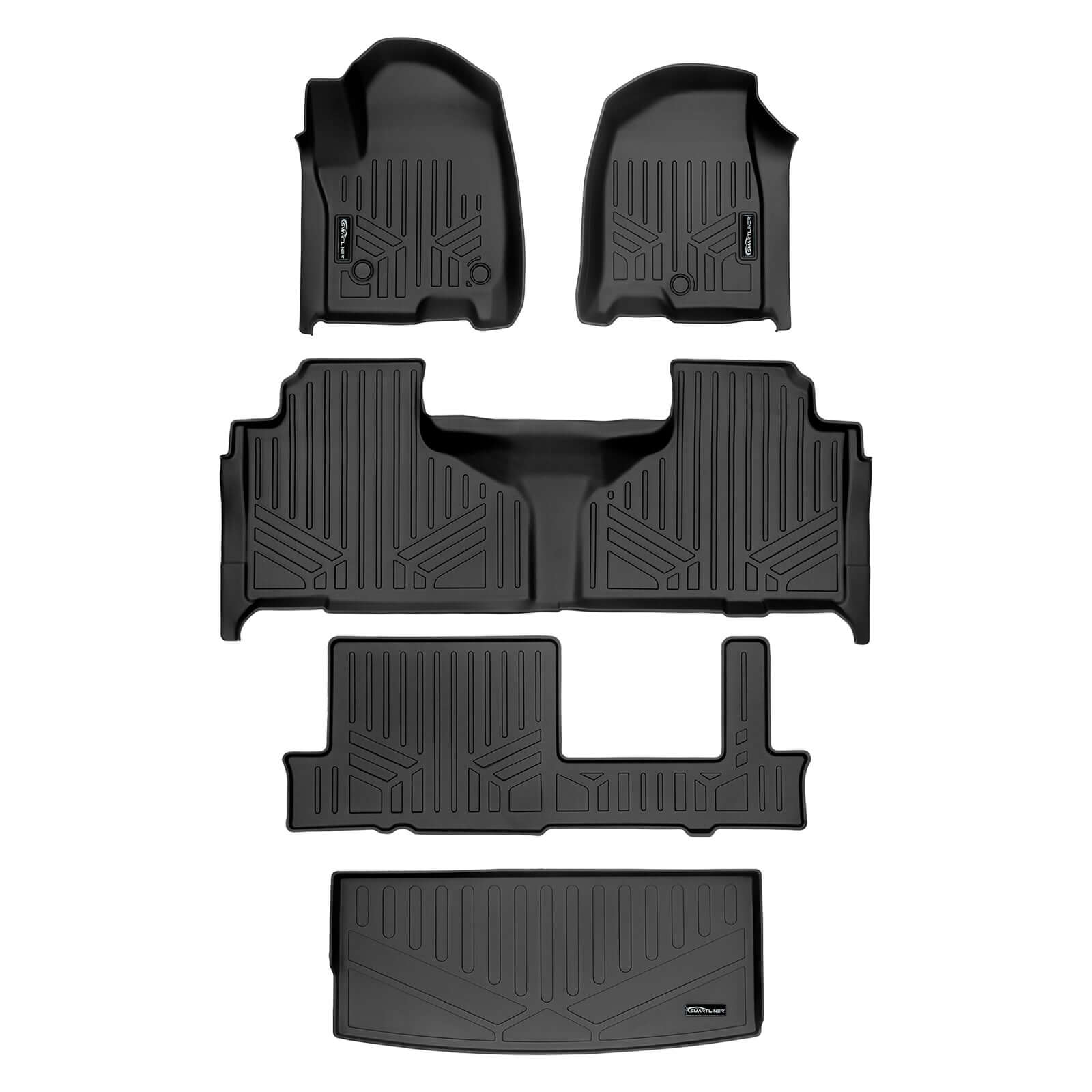 SMARTLINER Custom Fit Floor Liners For 2021-2025 Cadillac Escalade with 2nd Row Bench Seat Smartliner USA