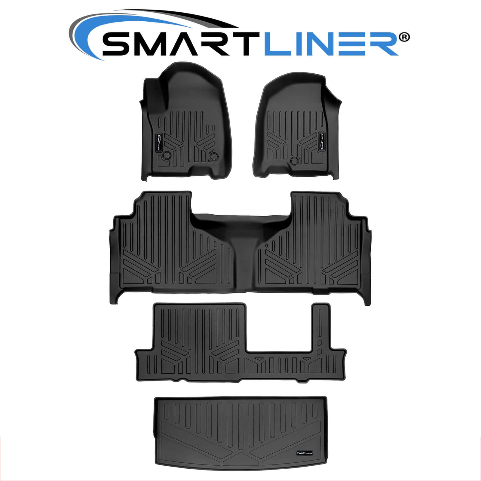 SMARTLINER Custom Fit Floor Liners For 2021-2025 Chevrolet Tahoe/GMC Yukon with 2nd Row Bench Seat Smartliner USA