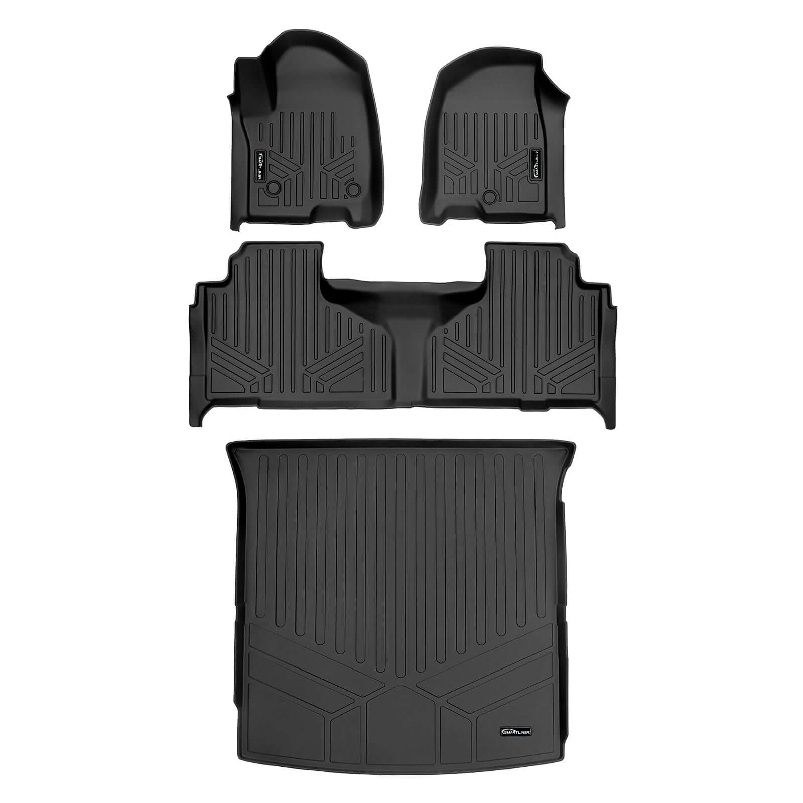 SMARTLINER Custom Fit Floor Liners For 2021-2025 Cadillac Escalade with 2nd Row Bench Seat Smartliner USA