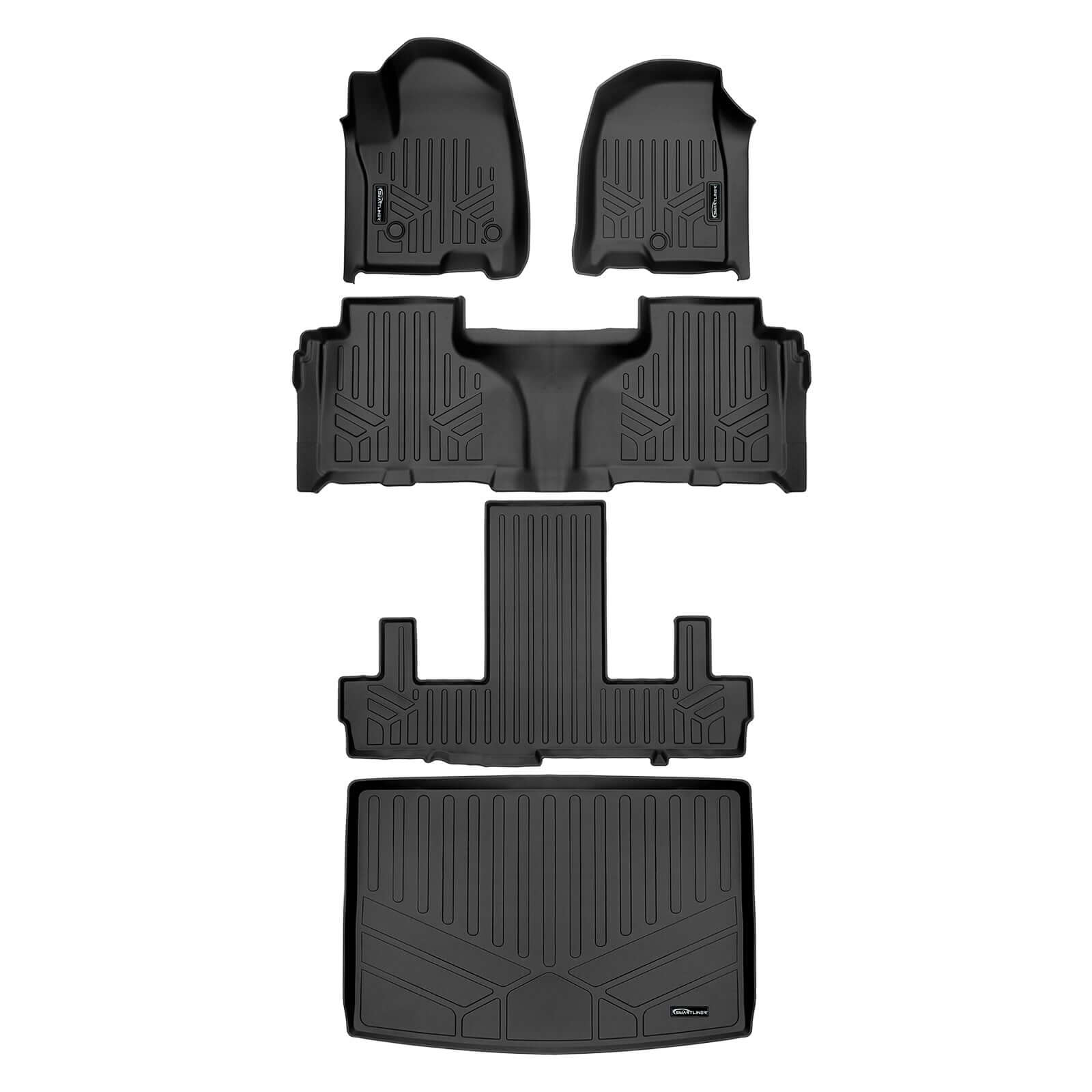 SMARTLINER Custom Fit Floor Liners For 2021-2025 Chevrolet Suburban with 2nd Row Bucket Seats Smartliner USA