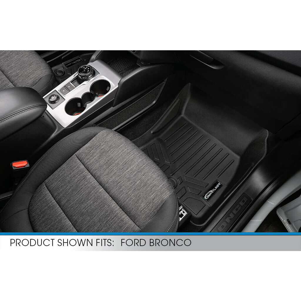 SMARTLINER Custom Fit Floor Liners For 2021-2025 Ford Bronco Sport W/O Rear Bump Smartliner USA