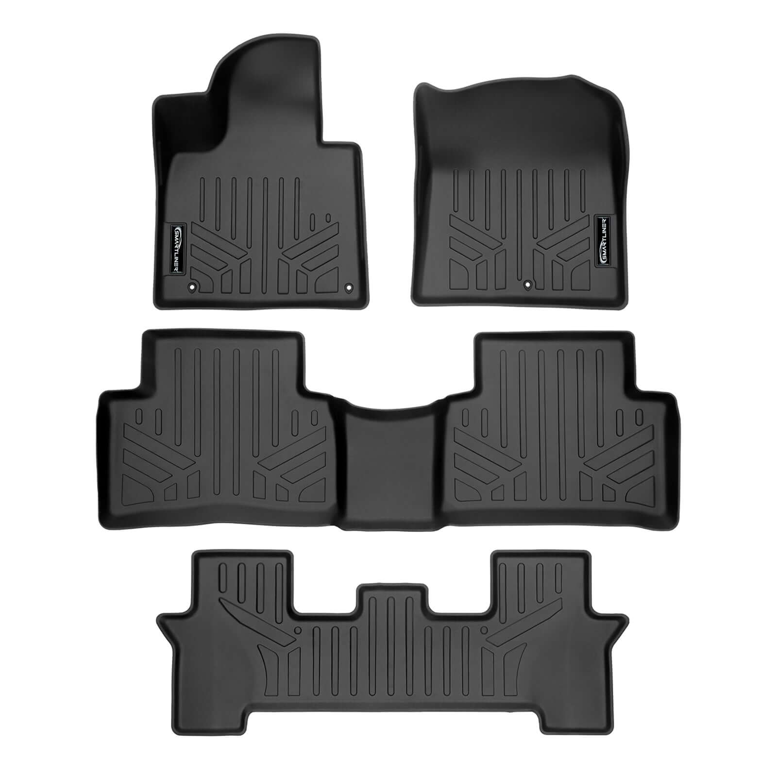 SMARTLINER Custom Fit Floor Liners For 2021-2025 Kia Sorento (with 2nd Row Bench Seat) Smartliner USA