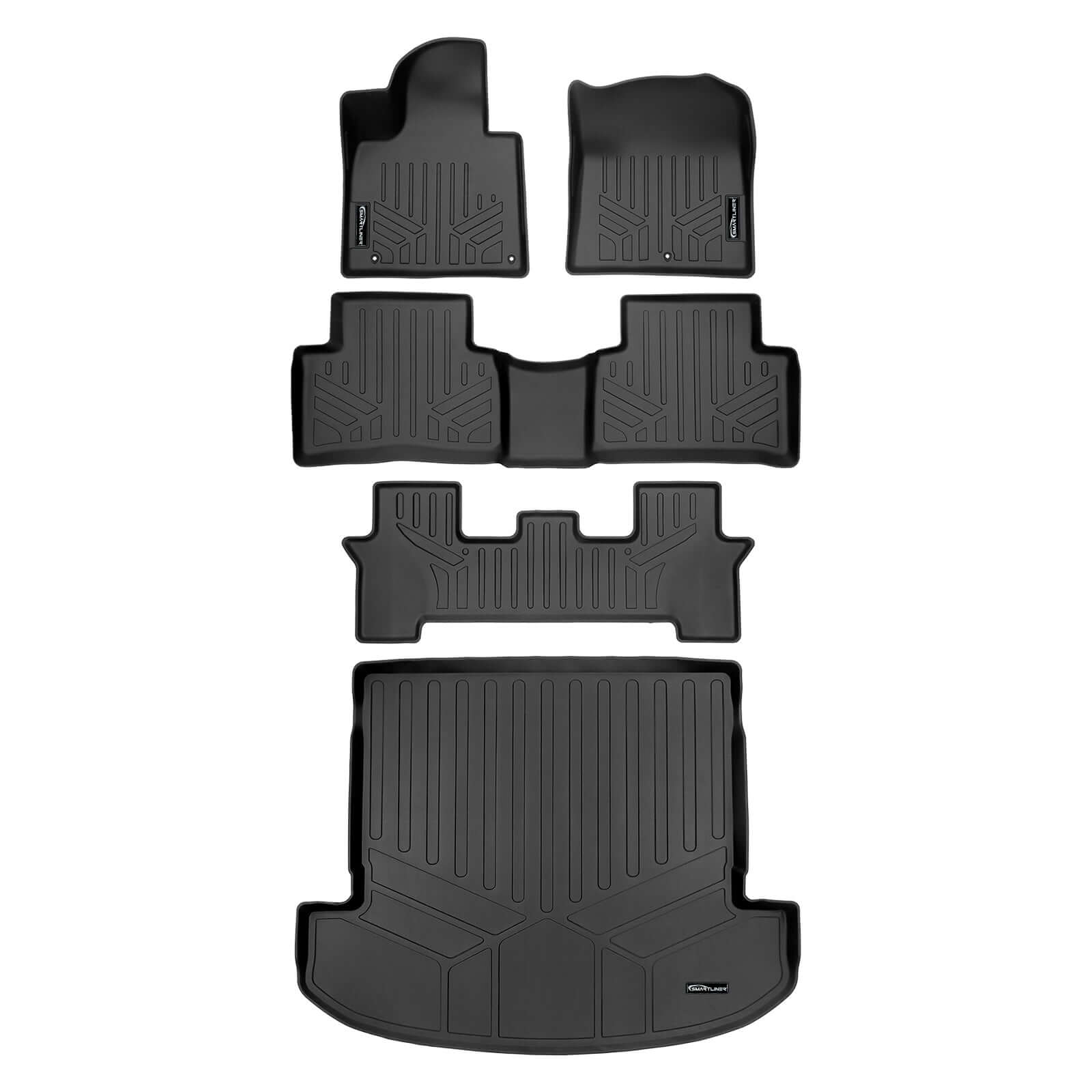 SMARTLINER Custom Fit Floor Liners For 2021-2025 Kia Sorento (with 2nd Row Bench Seat) Smartliner USA