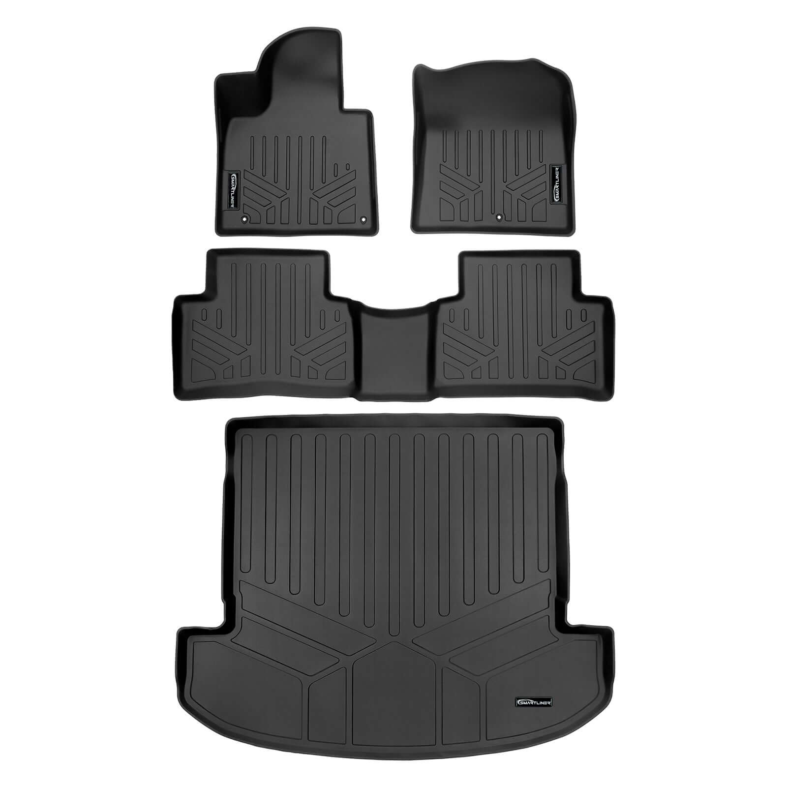 SMARTLINER Custom Fit Floor Liners For 2021-2025 Kia Sorento (with 2nd Row Bench Seat) Smartliner USA