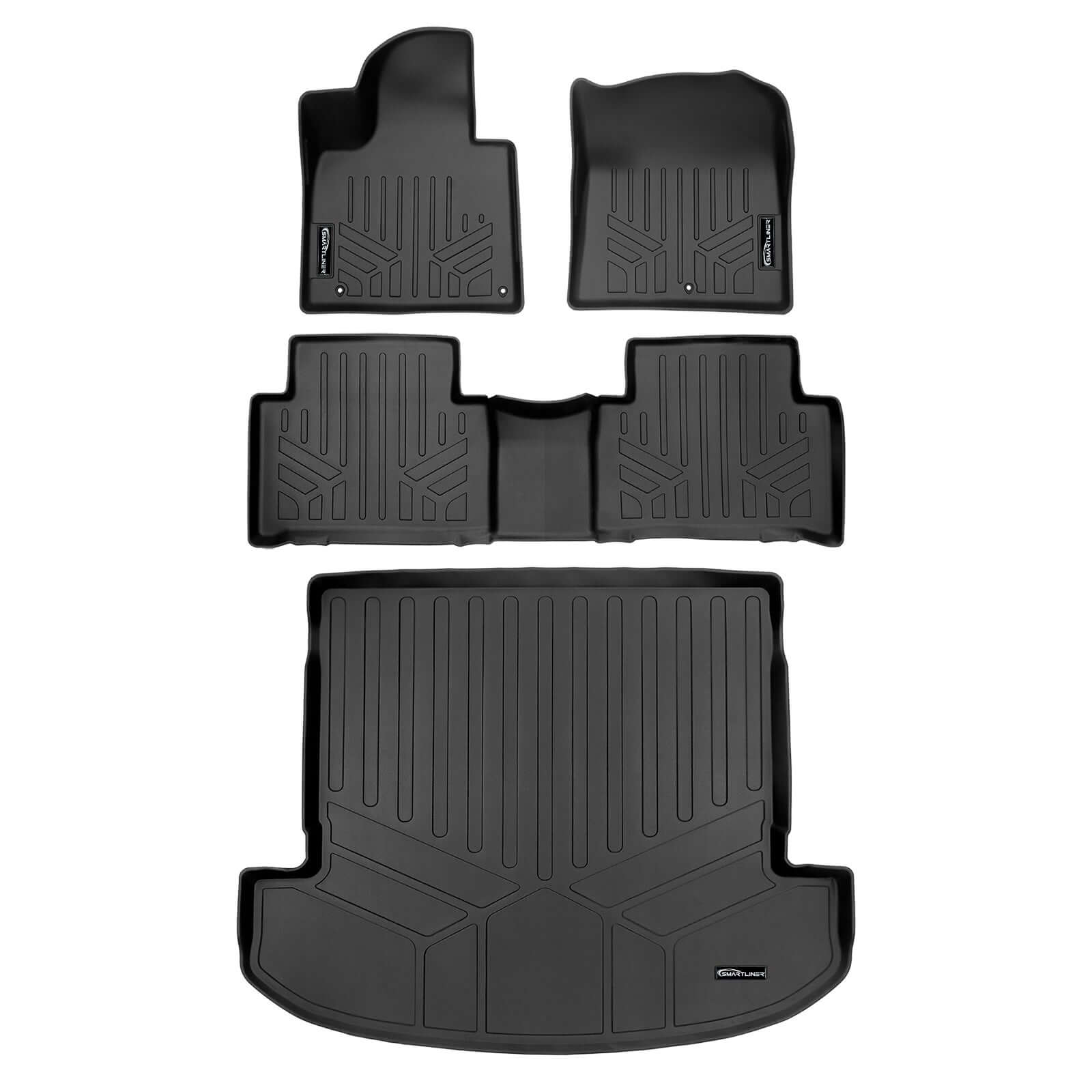 SMARTLINER Custom Fit Floor Liners For 2021-2025 Kia Sorento (with 2nd Row Bucket Seats) Smartliner USA