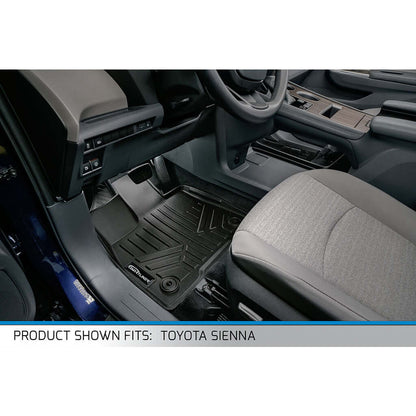 SMARTLINER Custom Fit Floor Liners For 2021-2025 Toyota Sienna with 2nd Row Bench Seat no Spare Tire Smartliner USA