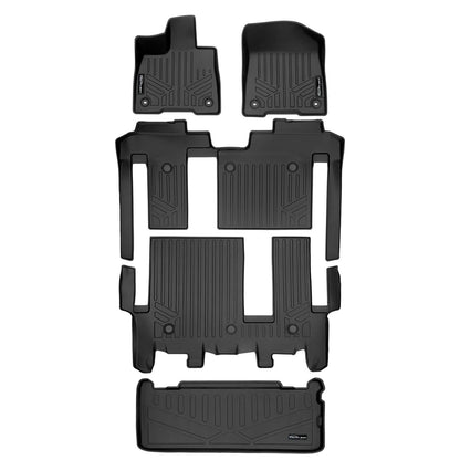 SMARTLINER Custom Fit Floor Liners For 2021-2025 Toyota Sienna with 2nd Row Bench Seat no Spare Tire Smartliner USA