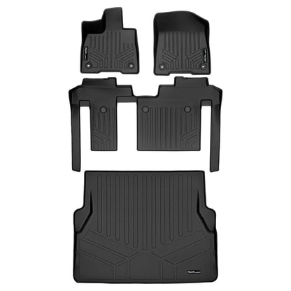 SMARTLINER Custom Fit Floor Liners For 2021-2025 Toyota Sienna with 2nd Row Bench Seat no Spare Tire Smartliner USA