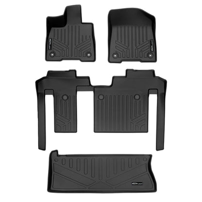 SMARTLINER Custom Fit Floor Liners For 2021-2025 Toyota Sienna with 2nd Row Bench Seat no Spare Tire Smartliner USA